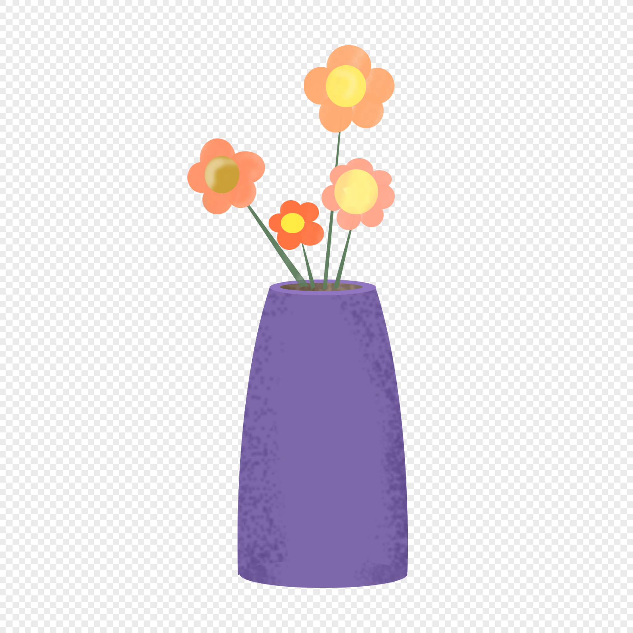 Cartoon Flower Decoration, Cartoon Flowers, Cartoon Vase, Cartoon ...