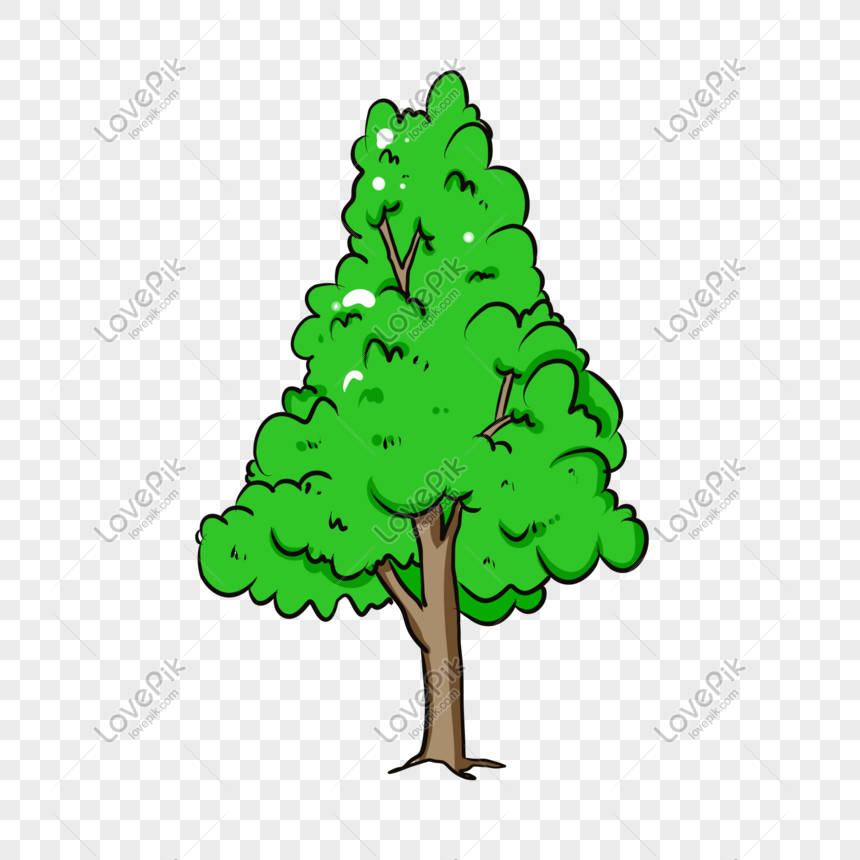 Green Cartoon Big Tree Png Image Picture Free Download Lovepik Com