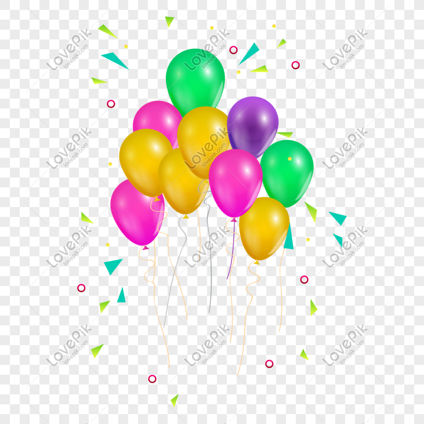 Colorful Balloon Combination PNG Transparent Image And Clipart Image ...