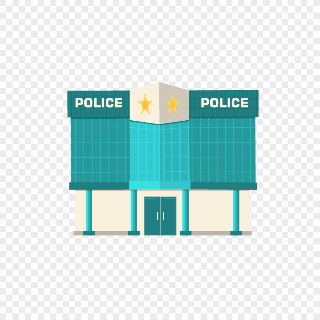 gedung vektor kantor polisi PNG grafik gambar unduh gratis 