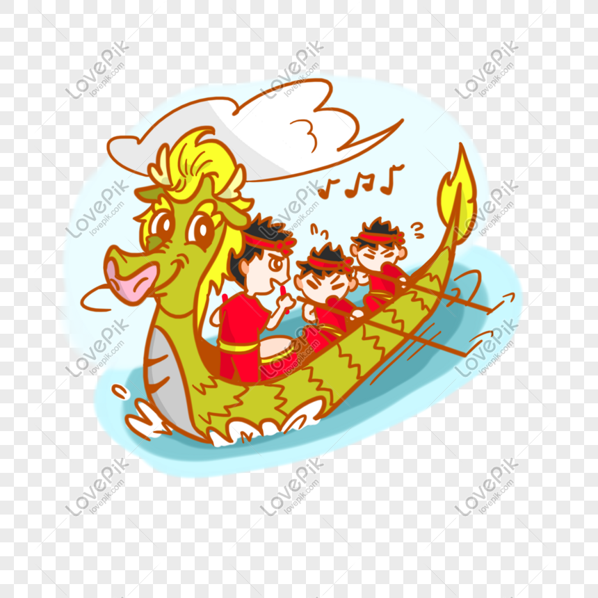 Man On A Dragon Boat, Dragon Vector, Boat Vector, Chinese Dragon PNG ...