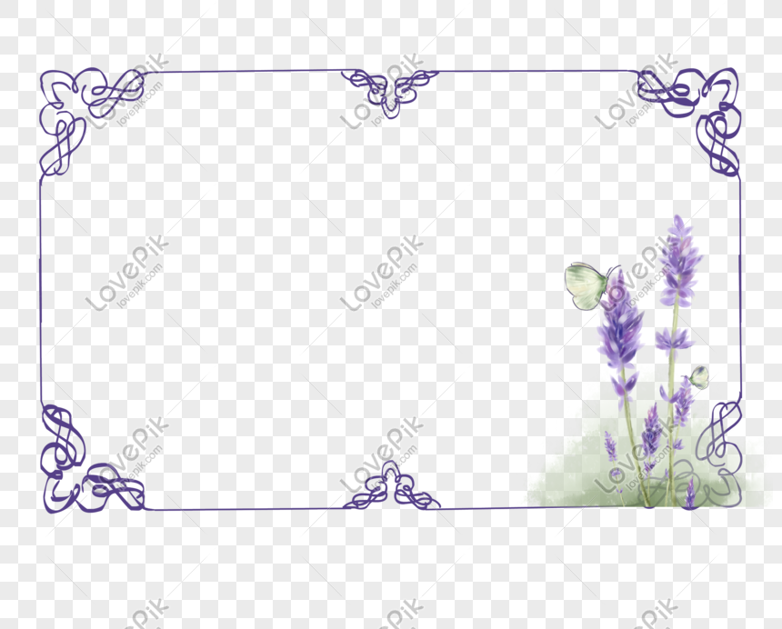 lavender border clipart