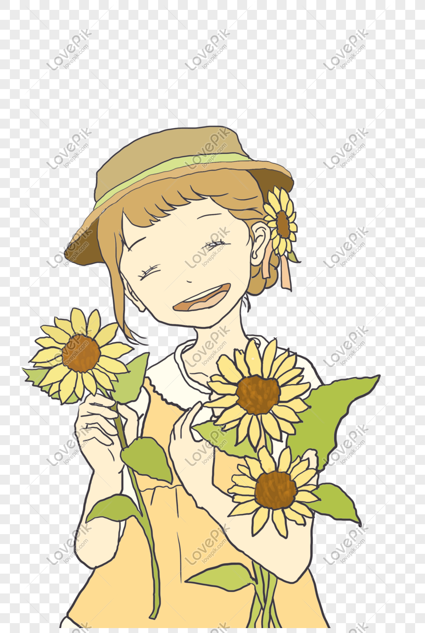 Niña De Girasol PNG Imágenes Gratis - Lovepik