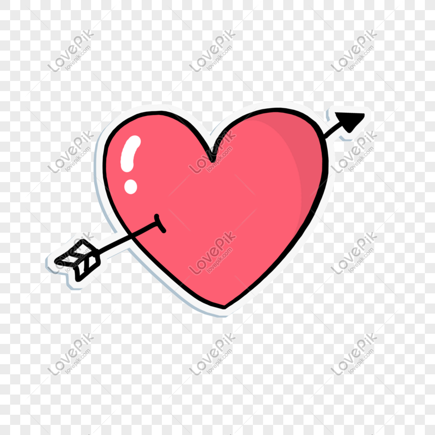 Una Flecha Con Una Mano De Dibujos Animados De Corazón Dibujado PNG  Imágenes Gratis - Lovepik