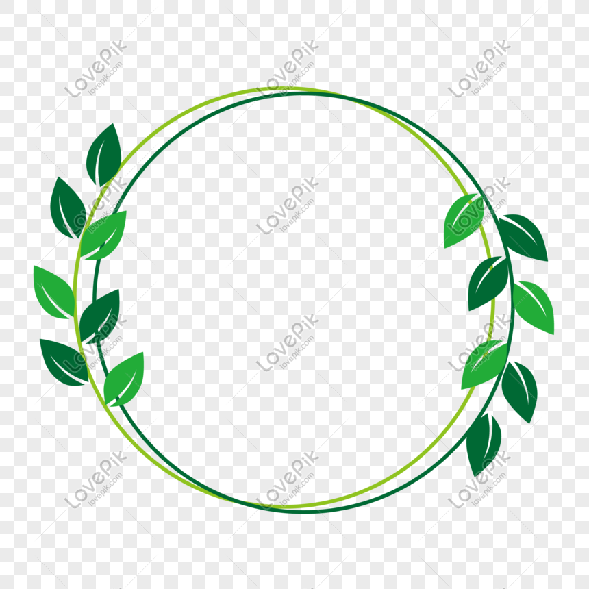 Download Round green leaf border png image_picture free download ...