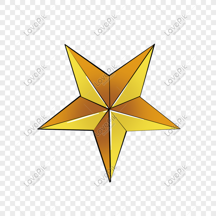 Ngôi sao năm cánh vàng rực rỡ, tượng trưng cho sự may mắn và thành công. Hình ảnh này sẽ giúp bạn cảm thấy tràn đầy năng lượng và động lực khi vẽ những bức tranh mới.