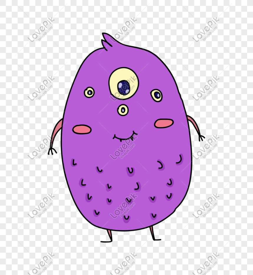 Cartoon Hand Drawn Purple Cute Bacteria Baby PNG Hd Transparent Image And  Clipart Image For Free Download - Lovepik | 401188344