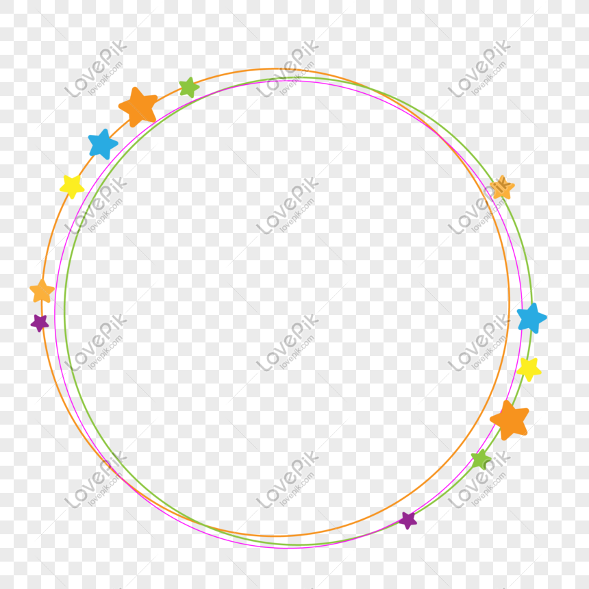 star circle border clipart
