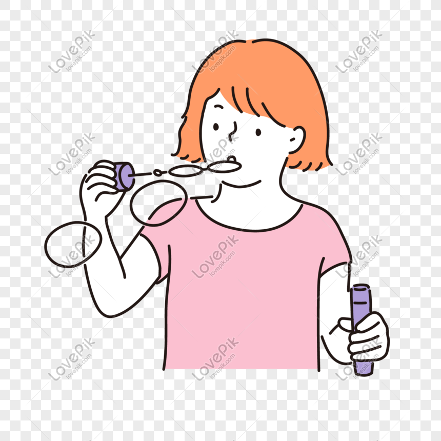 Childrens Day Kids Blowing Bubbles Elements Png Image Picture Free