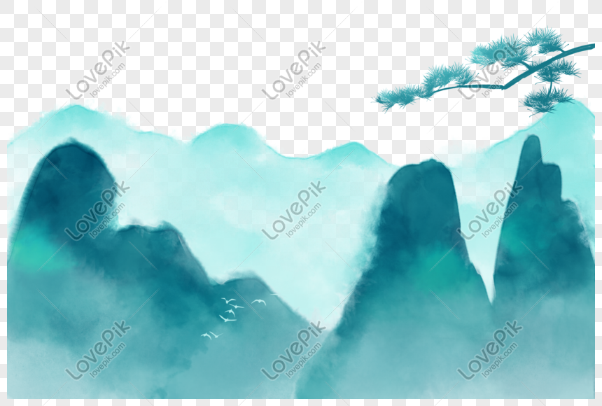 Chinese Style Ink Landscape PNG Free Download And Clipart Image For ...