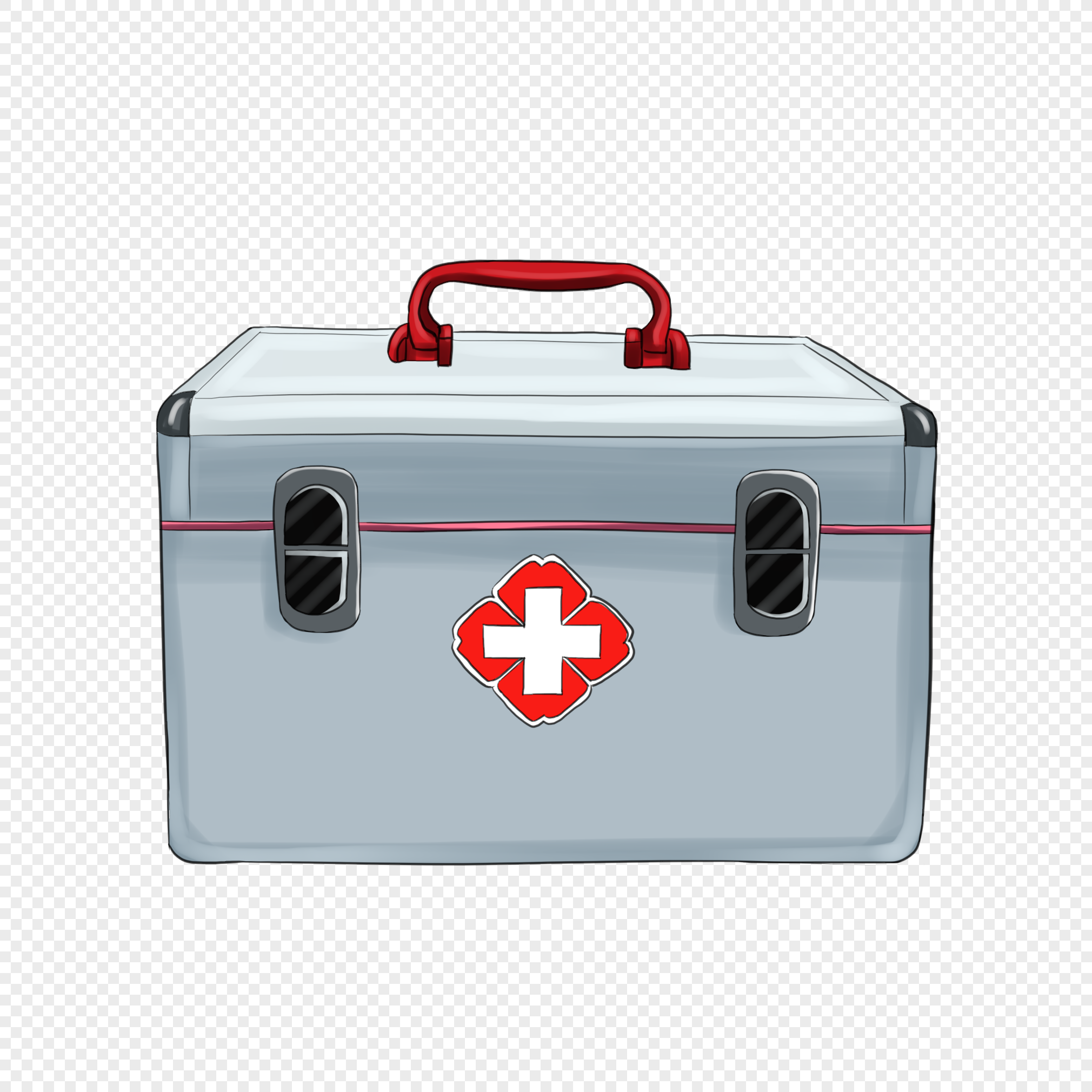 Медицинский чемоданчик на белом фоне