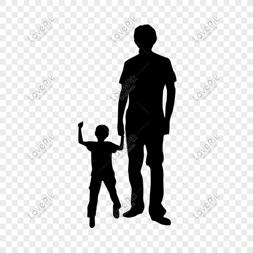 Father And Son Holding Hands Silhouette Png Image Psd File Free Download Lovepik 401200024