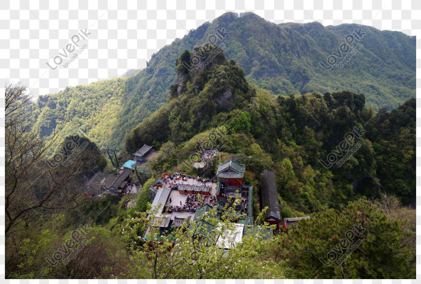 Arsitektur Area Pemandangan Gunung Wudang Gambar Unduh