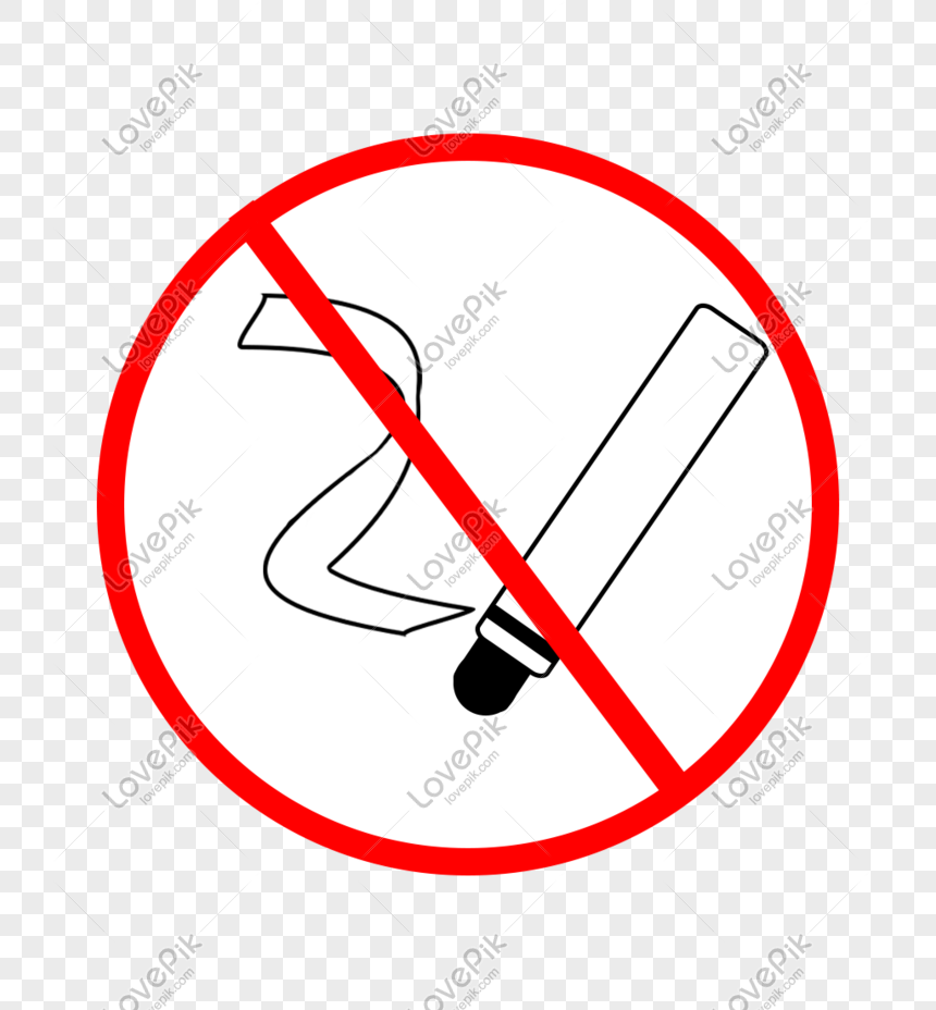 رسم شعار ممنوع التدخين