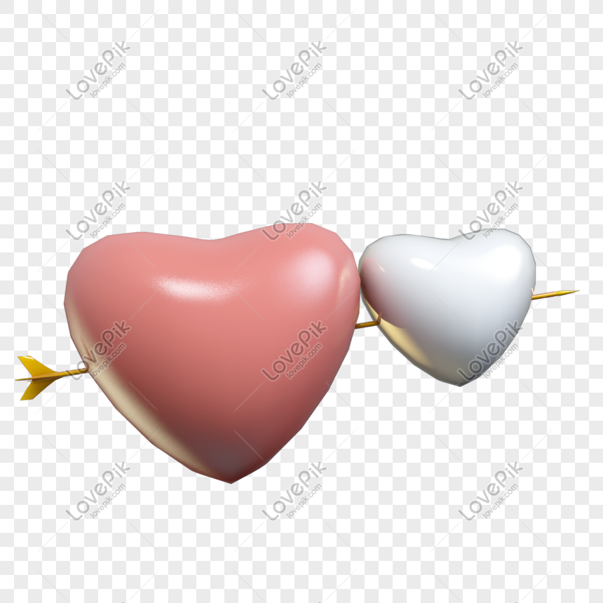 Three Dimensional Heart Shaped Arrow Heart Shaped Balloon Illust Png Image Picture Free Download Lovepik Com