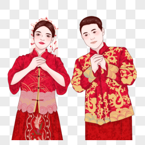 免費手牽手穿婚紗結婚的卡通情侶PNG & PSD圖案下載_素材編號832272210 - Lovepik