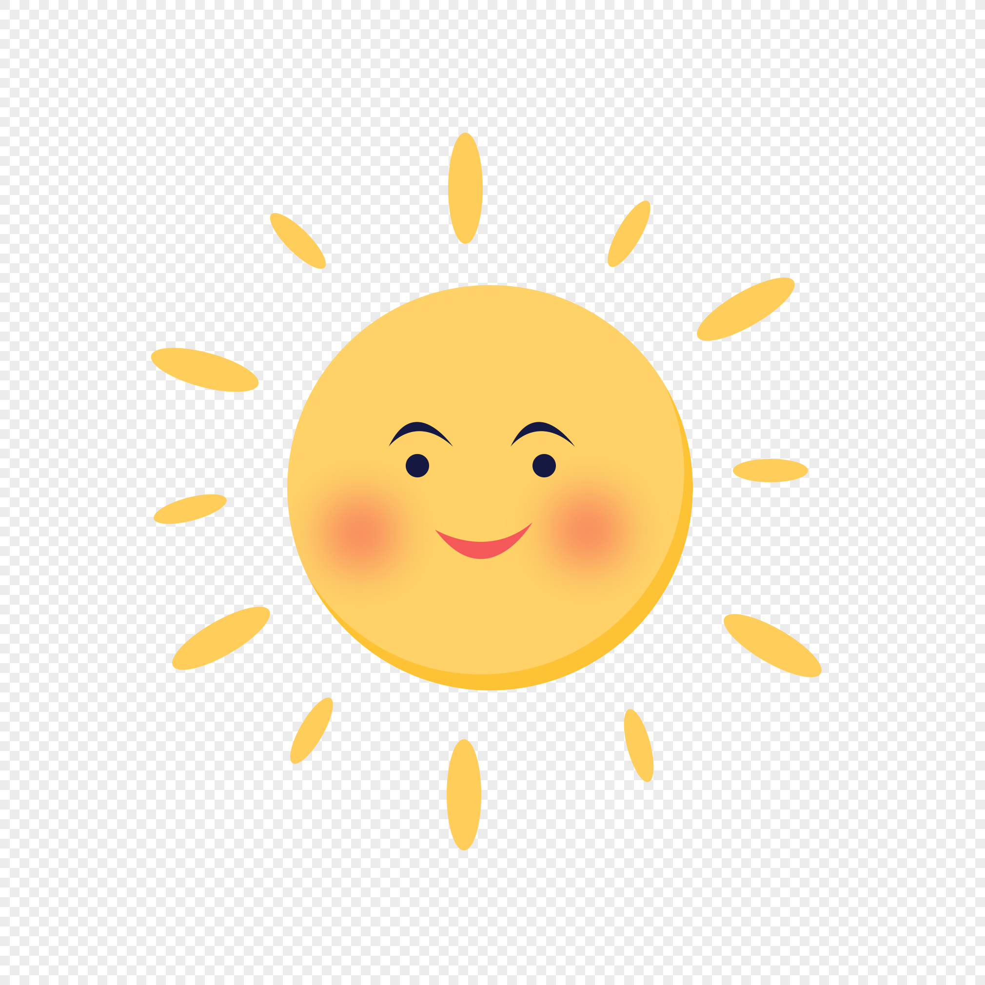 Cartoon hand drawn smiling little sun png image_picture free download ...