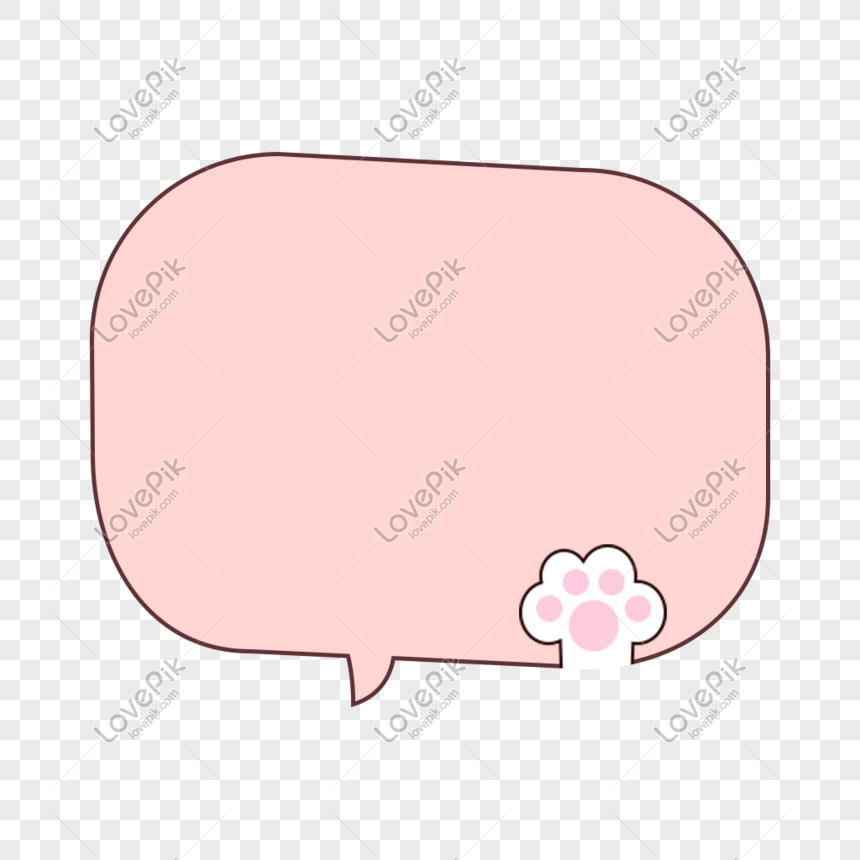 Cat Claw Dialog, Avatar Box, Cute Dialog, Dialog PNG Image And Clipart ...