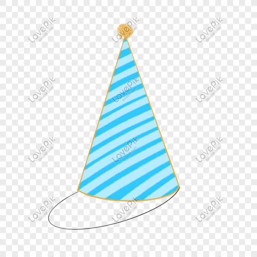 Download Blue Striped Birthday Hat Png Image Psd File Free Download Lovepik 401229406