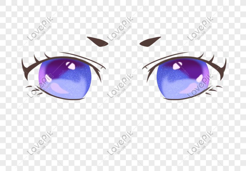 Blue Purple Anime Eyes PNG Free Download And Clipart Image For Free  Download - Lovepik | 401229593