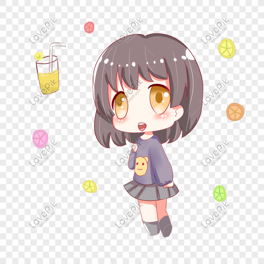 cute q version cute girl character anime png imagepicture