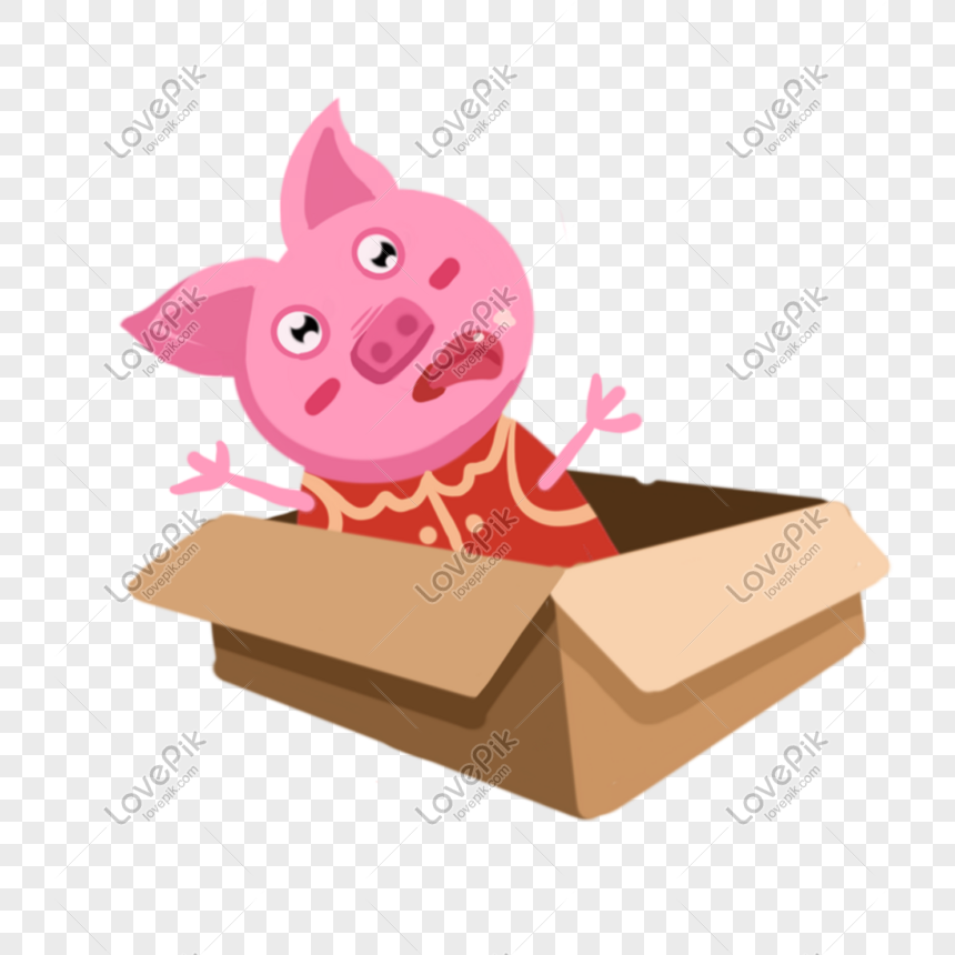 pink toy box clipart