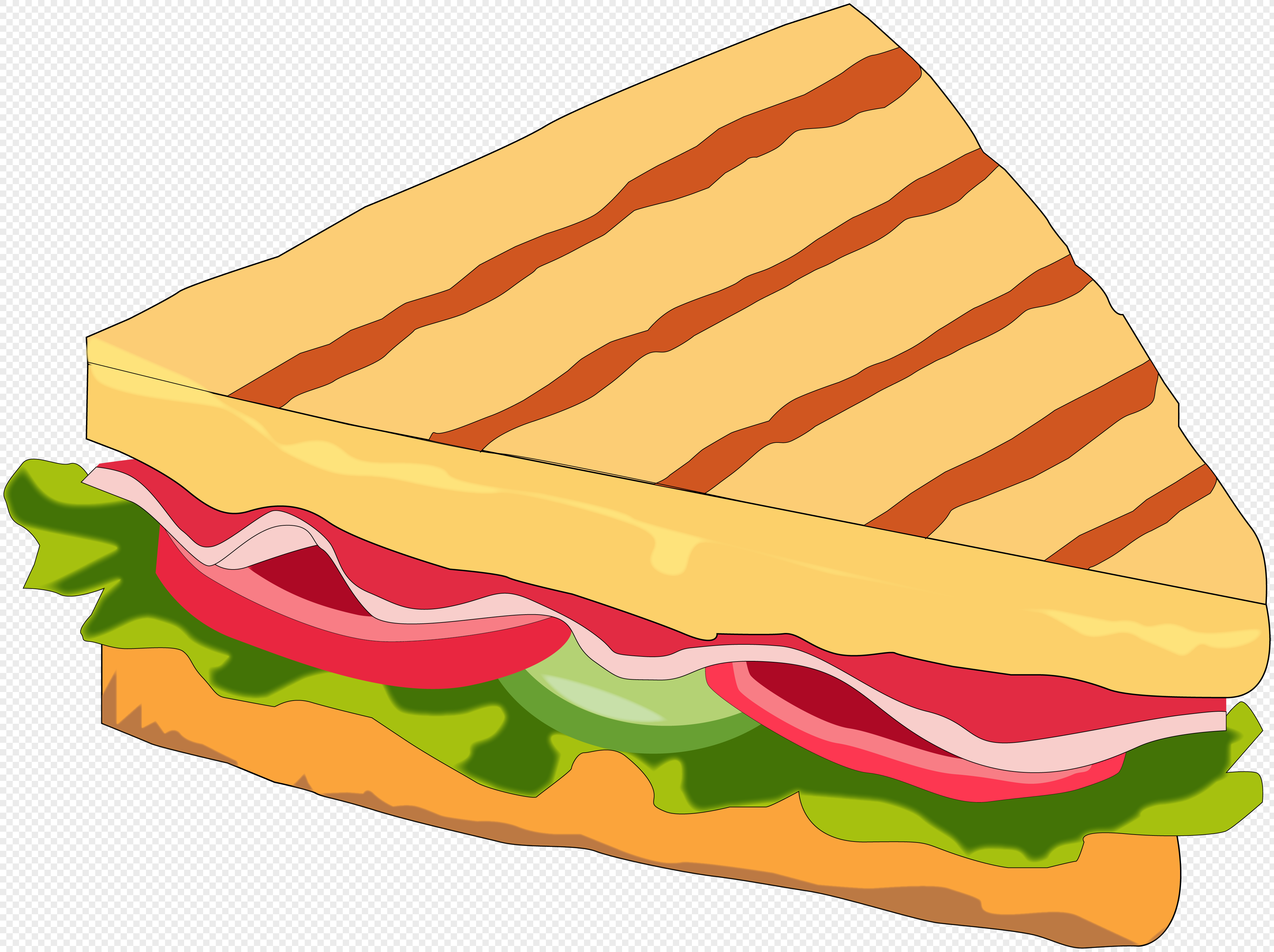 Сэндвич с беконом рисунок