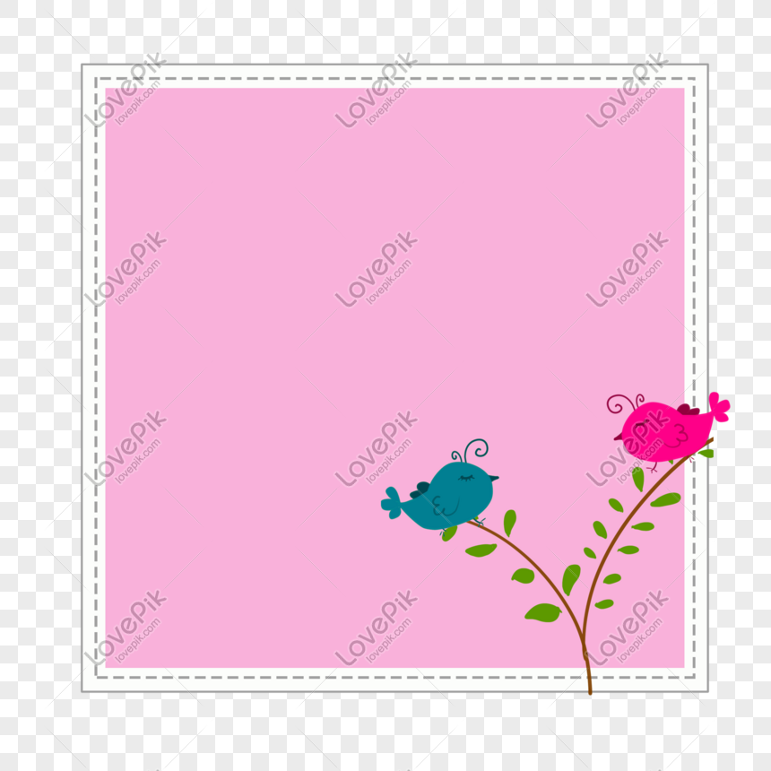 Bird Border On The Branch PNG Image Free Download And Clipart Image For ...