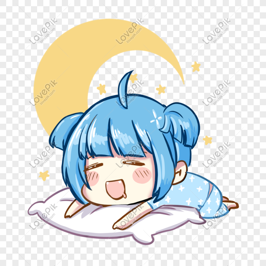 クリエイティブな手描きのかわいい女の子ブルー睡眠おやすみの夢の表現パックイメージ グラフィックス Id Prf画像フォーマットpsd Jp Lovepik Com