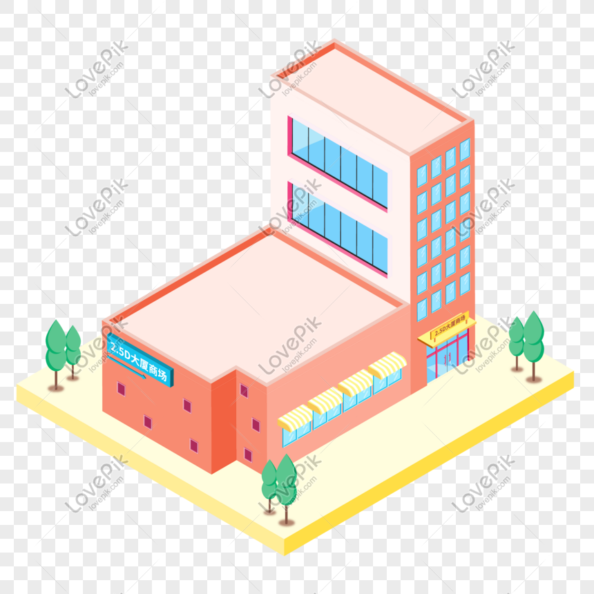 25 Dオレンジ小さな新鮮なモールの建物の家のイラストイメージ グラフィックス Id Prf画像フォーマットai Jp Lovepik Com
