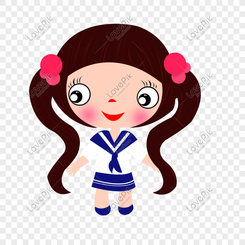 Good Cartoon Girl Materials Png PNG Free Download And Clipart Image For ...