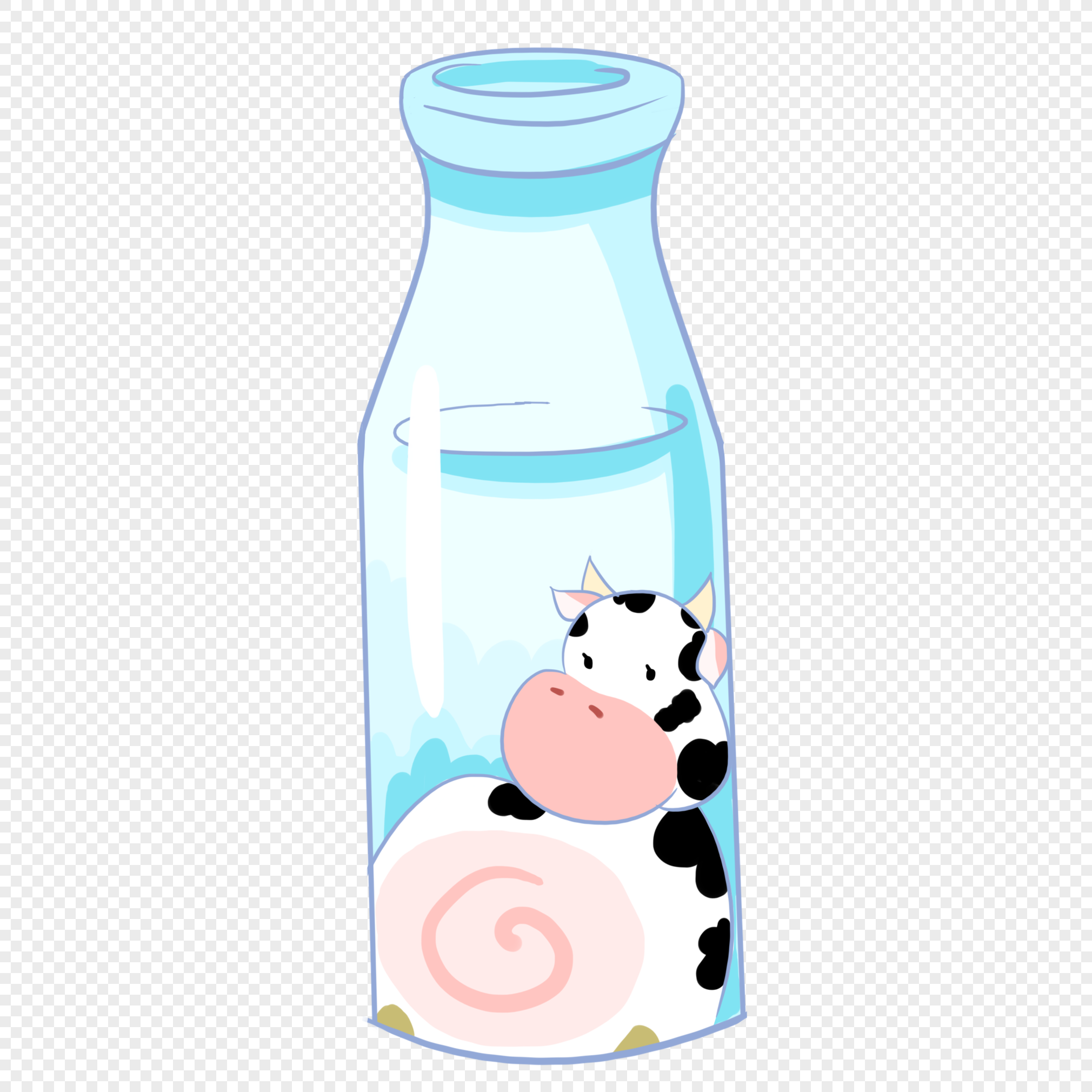 Бутылка для молока мультяшное