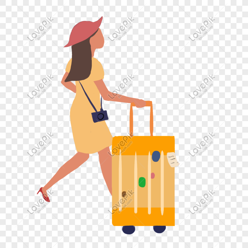 travel fashion girl luggage