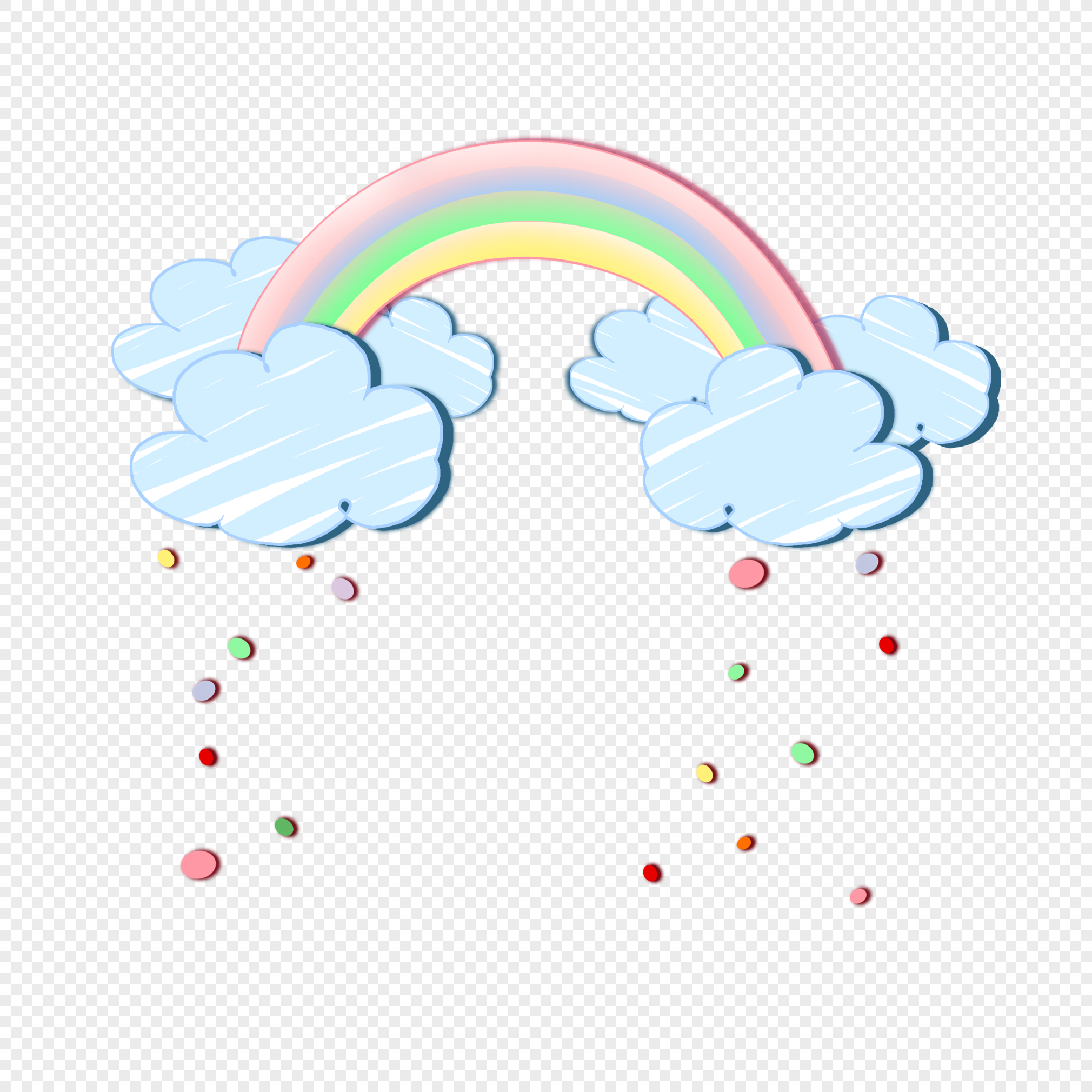 Nube Arcoiris | imágenes de gráficos png gratis - Lovepik