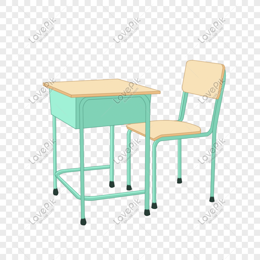 School Desk Chair Combination Elements Png Image Picture Free
