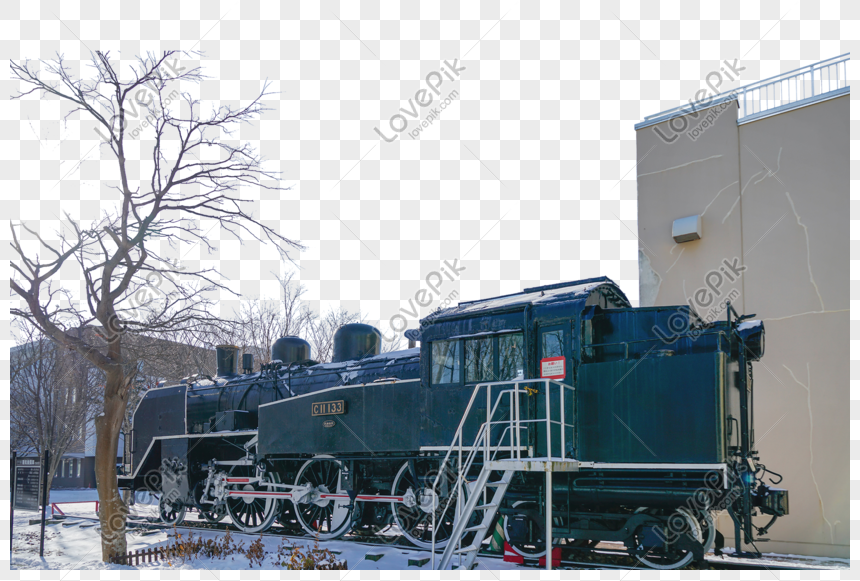 日本の蒸気機関車 イラスト 日本 スチームヘッド 建物 フリー素材 透過 Lovepik