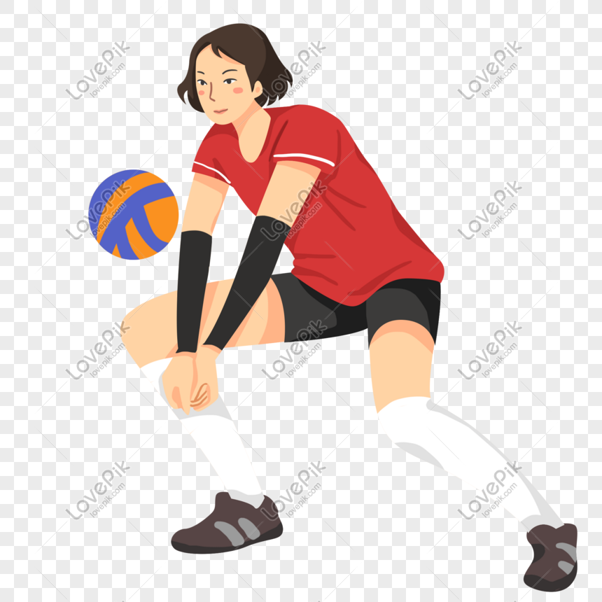 Volleyball Player In Motion Png Image Psd File Free Download Lovepik 401264675