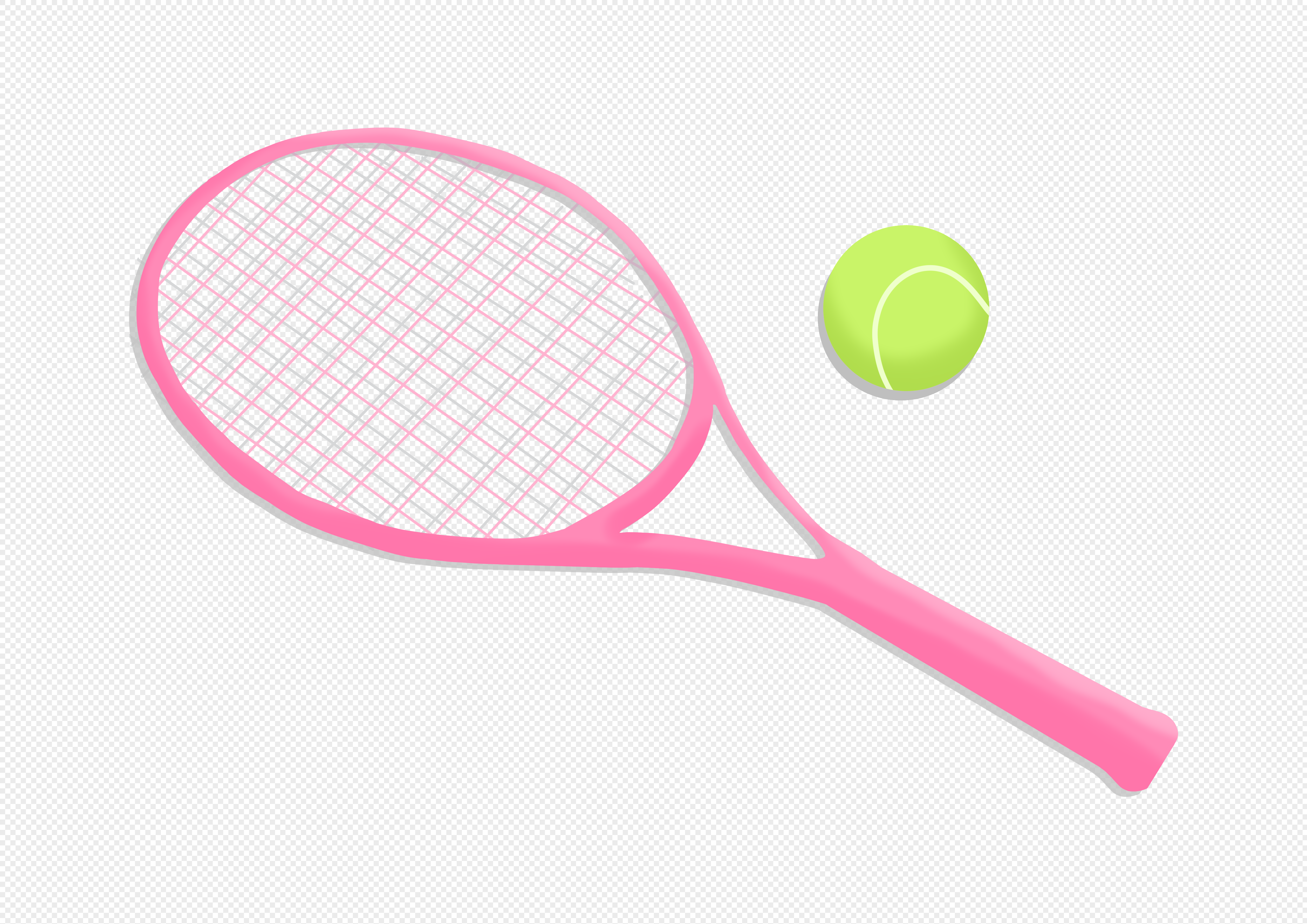 Ракетка для тенниса белая с розовым