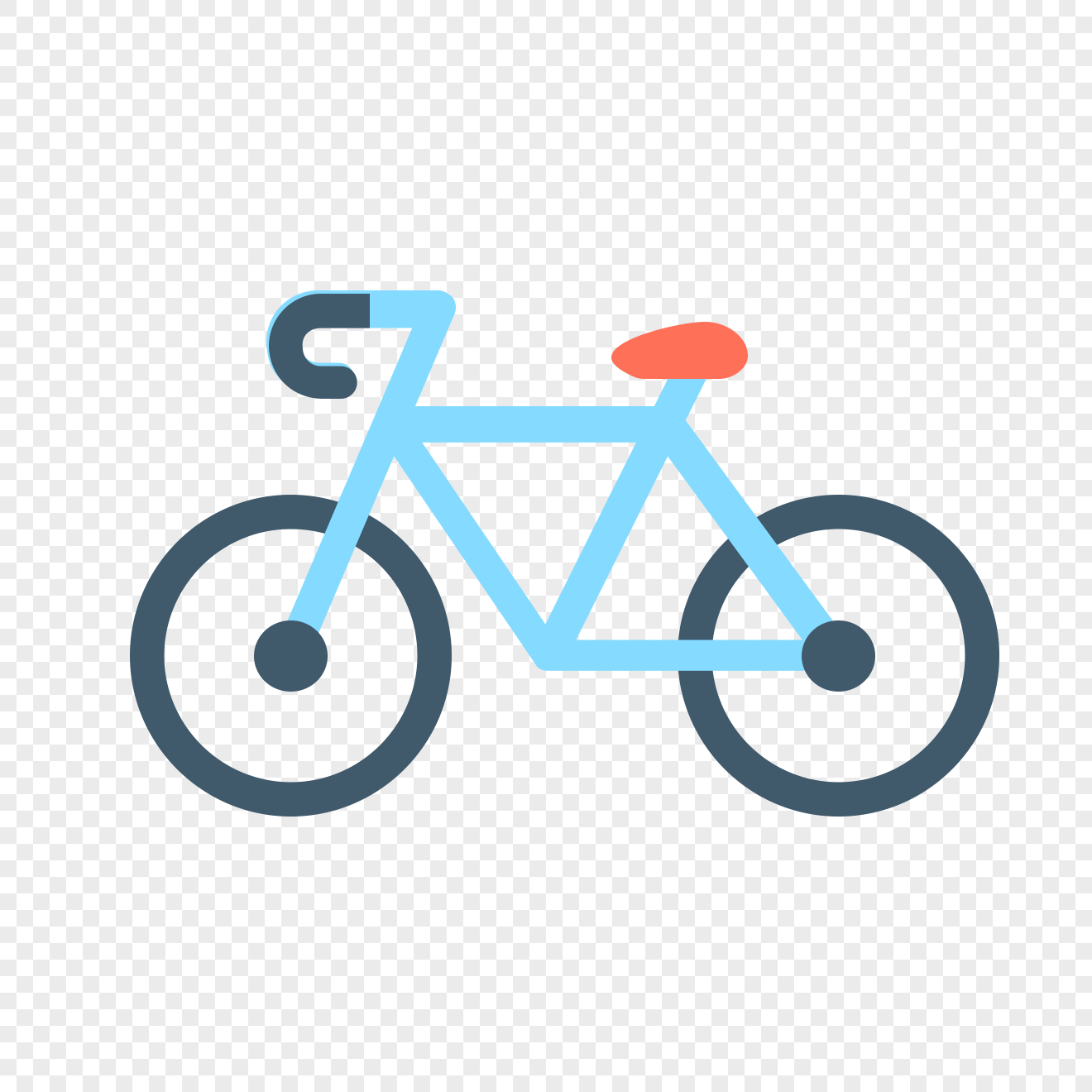 Bicycle Icon Free Vector Illustration Material PNG Image & PSD File ...