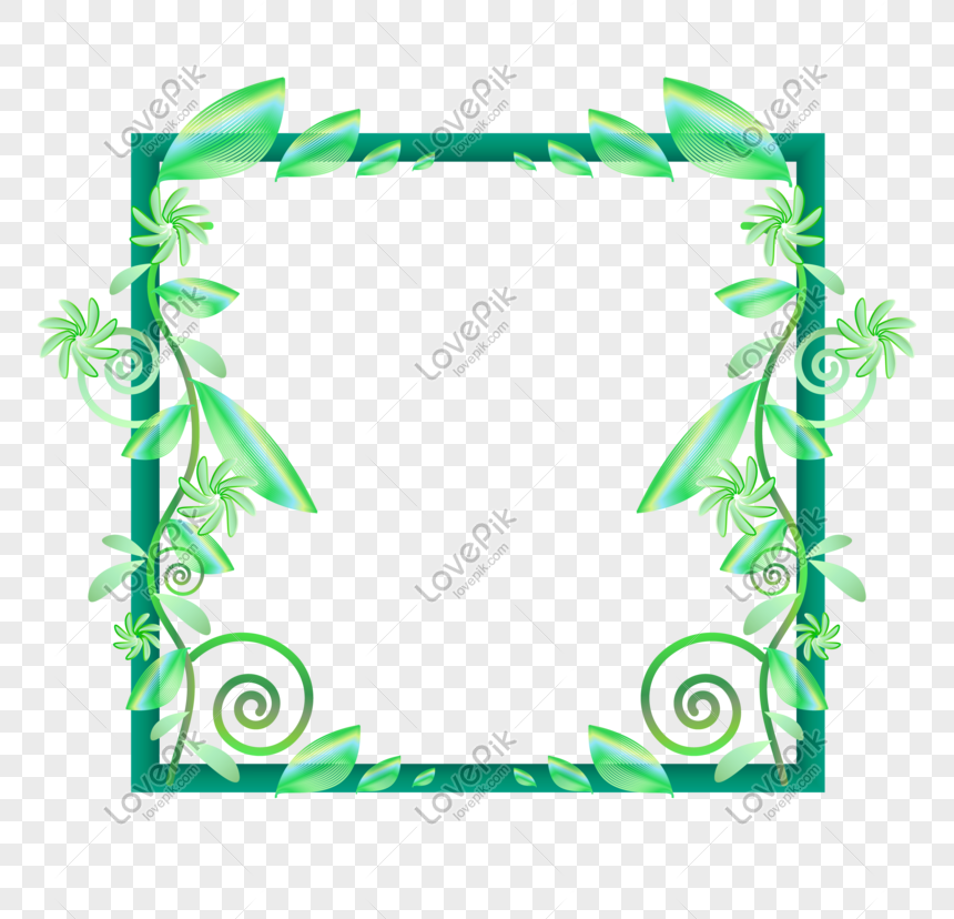 Original Early Summer Plant Element Border, Art Vector, Art Frame ...