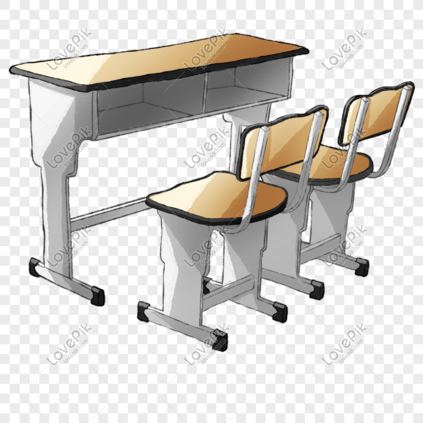 double chair desk