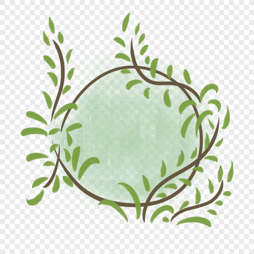 Summer Leaves Border Hand Drawn Decoration PNG Image And Clipart Image ...