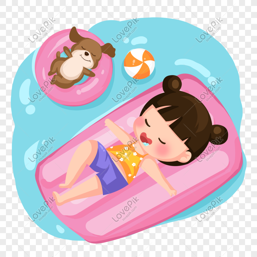 Girl Lying In The Pool PNG Transparent Background And Clipart Image For  Free Download - Lovepik | 401282170