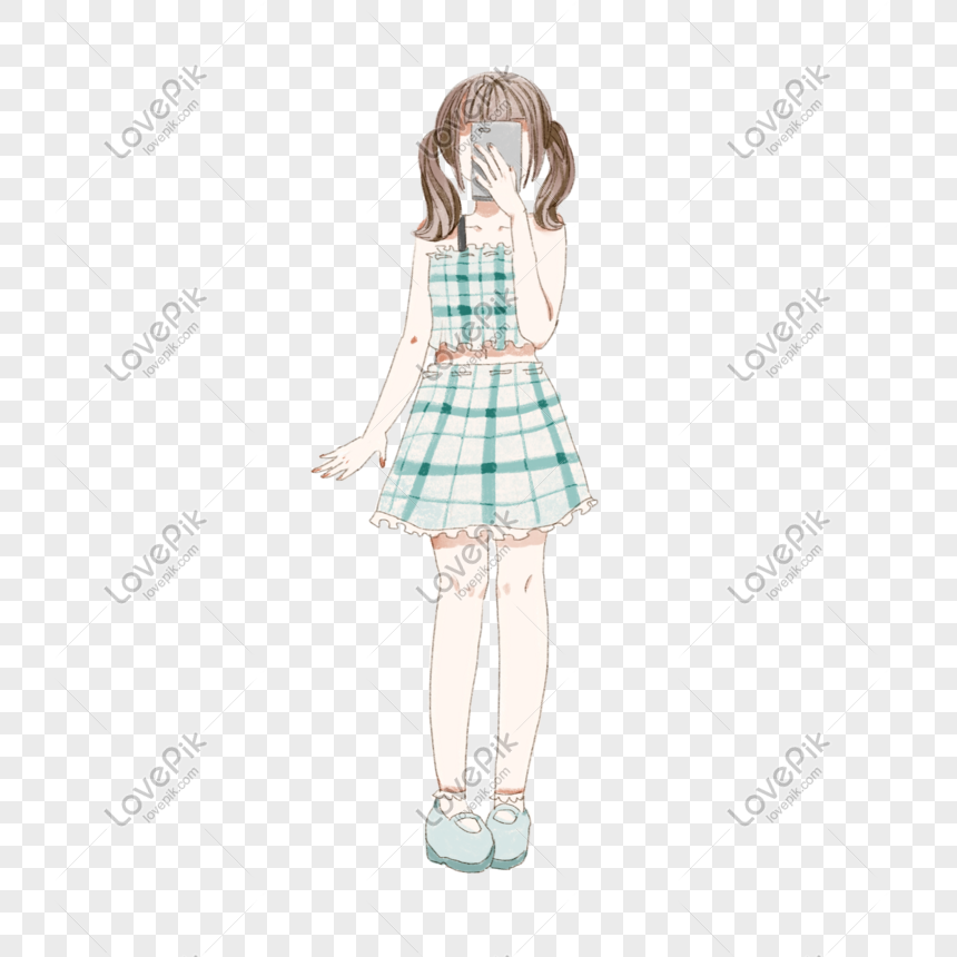 Selfie Girl In Summer, Selfie, Summer Dress, Summer PNG Transparent ...