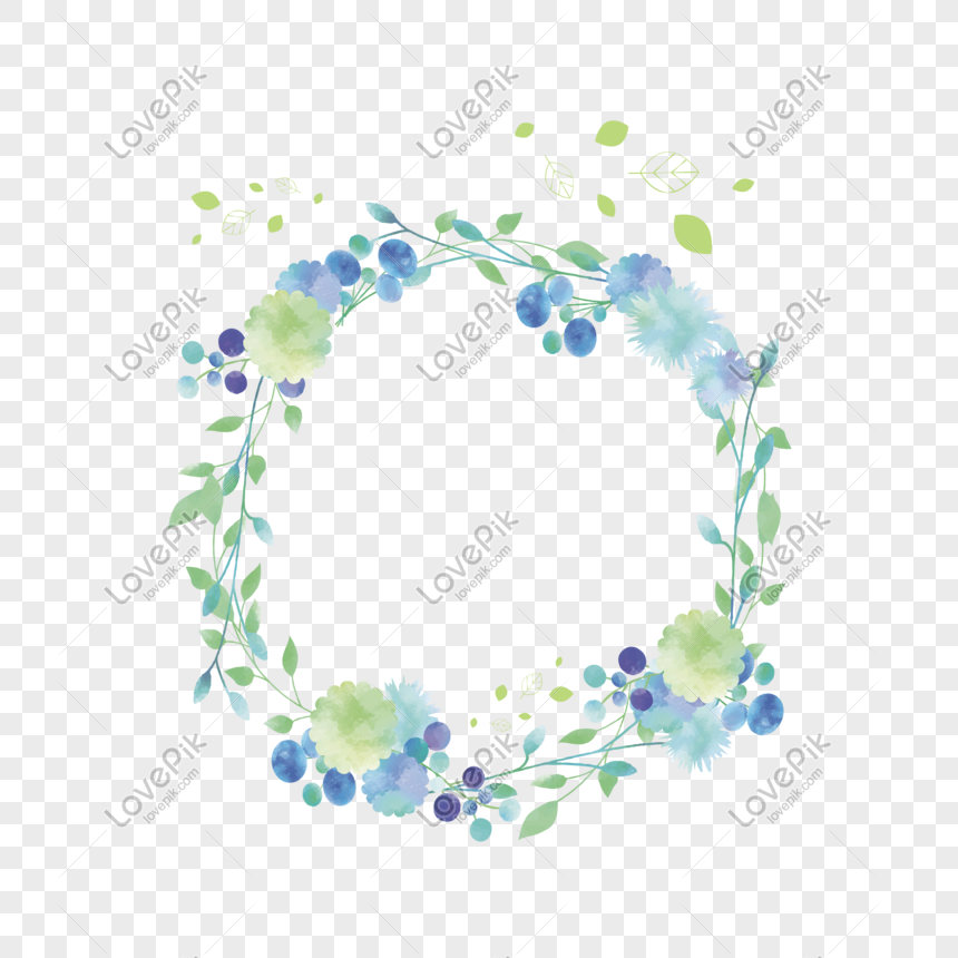 blue watercolor plant border png image picture free download 401291732 lovepik com blue watercolor plant border png