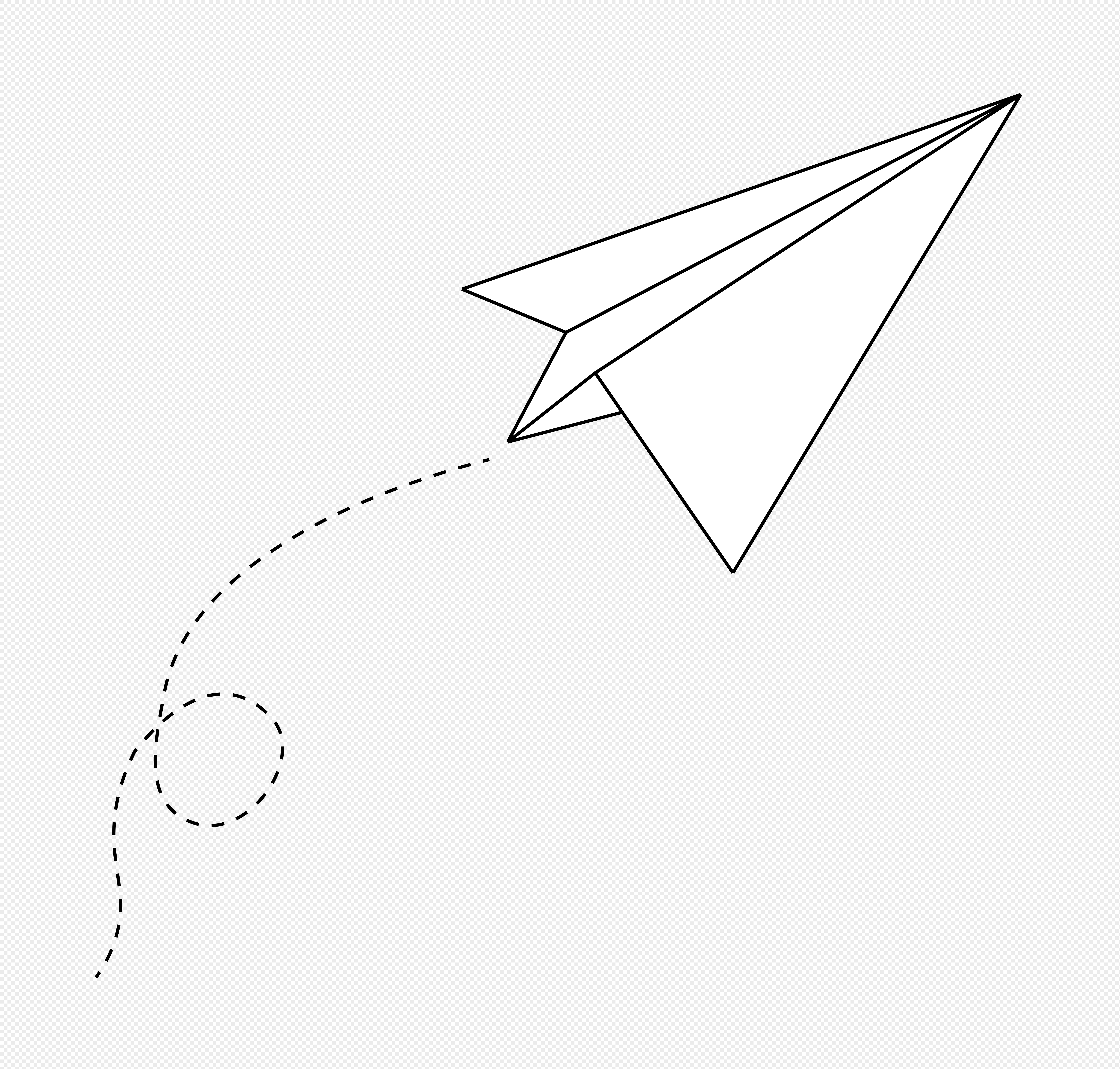 Эскиз самолетика из бумаги
