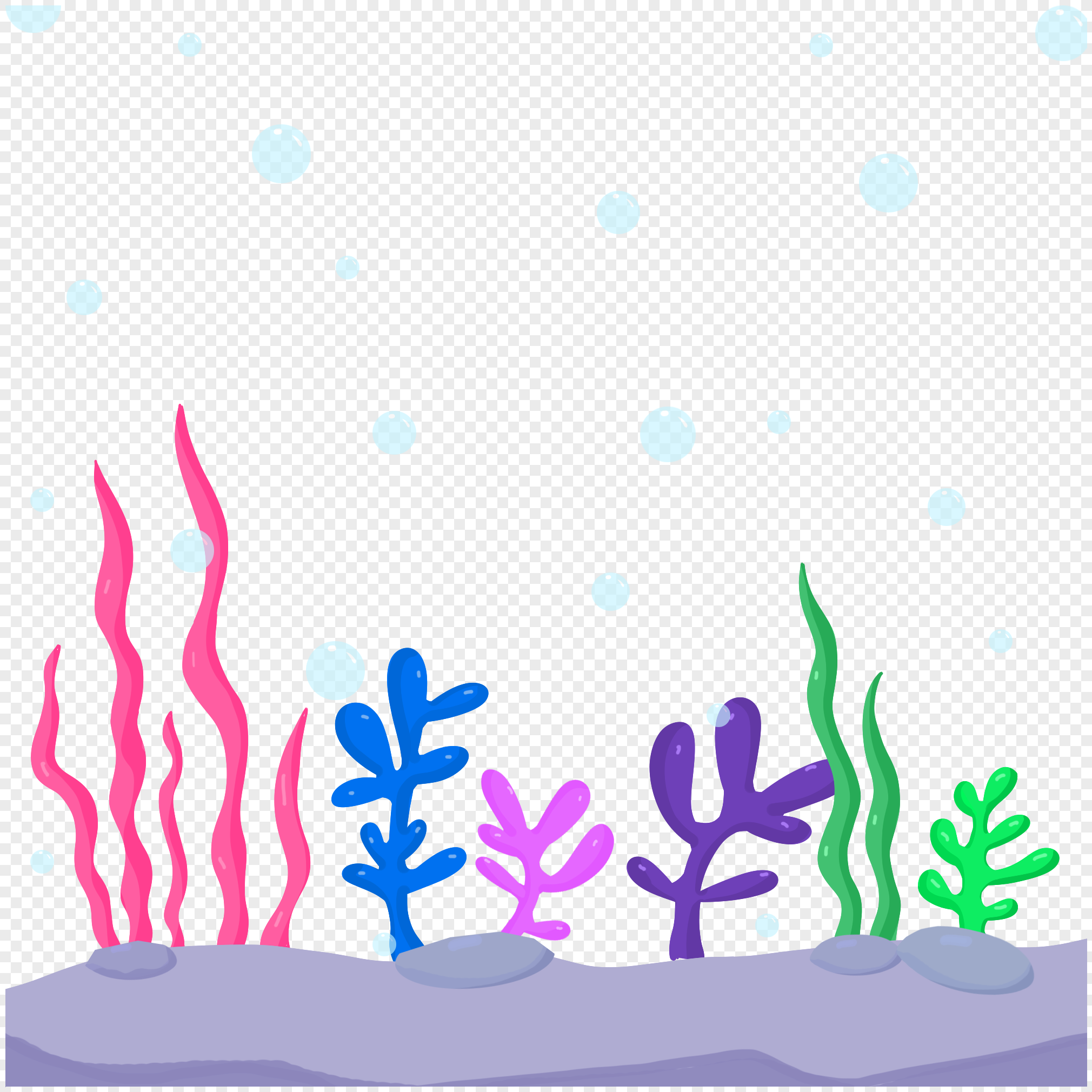 Seaweed And Bubbles PNG Transparent Image And Clipart Image For Free ...