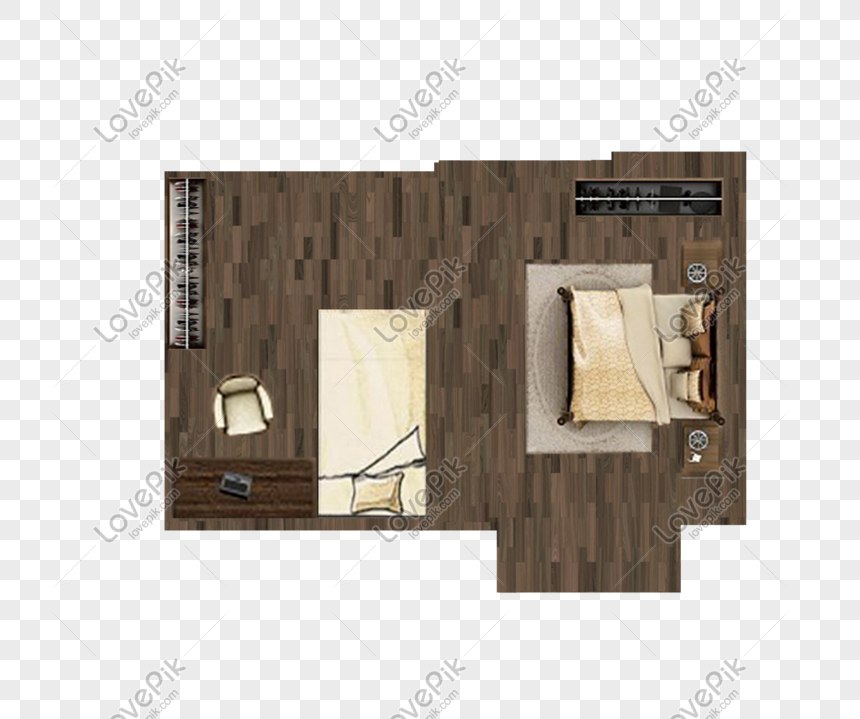 Bedroom And Study Top View PNG Transparent Image And Clipart Image For ...