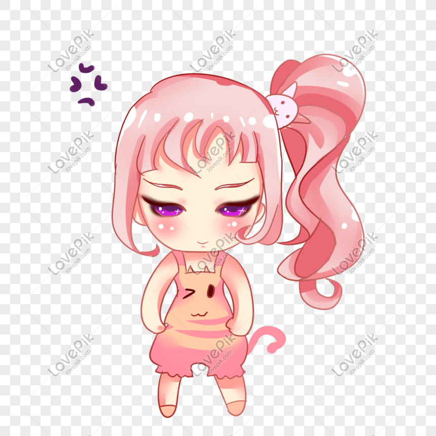 Q Version Of Cute Angry Cute Sister Girl Cartoon Character PNG Picture And  Clipart Image For Free Download - Lovepik | 401299995