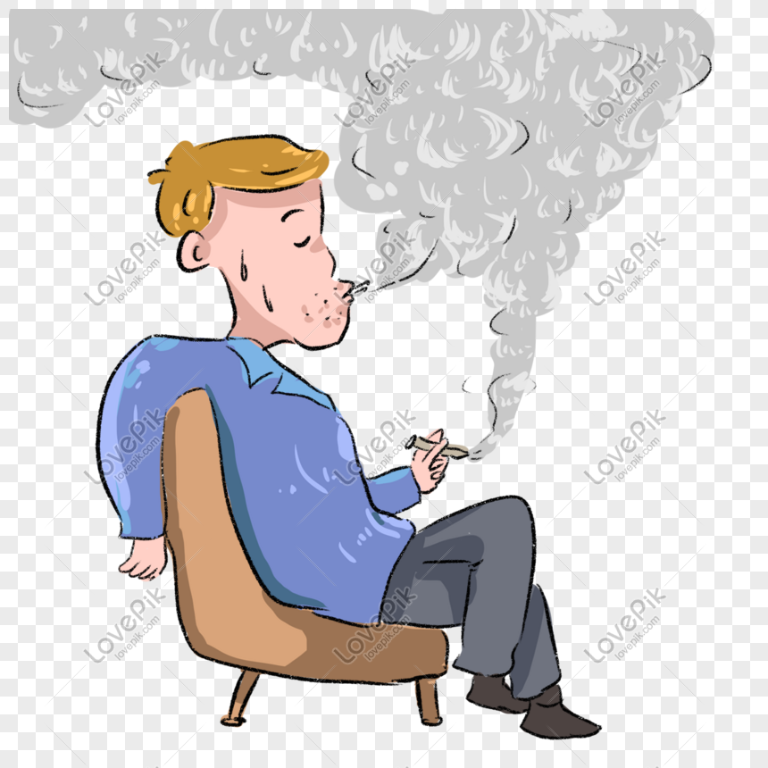  Gambar Orang Merokok  Versi Kartun
